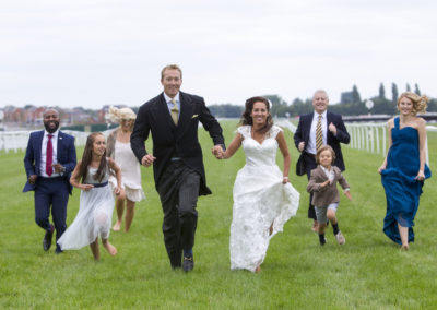 Wedding photo op at Newbury Racecourse